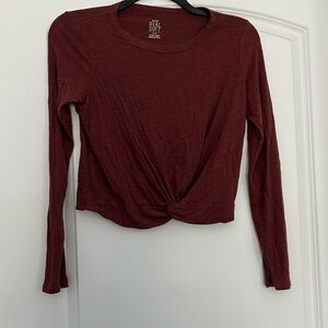 Aerie Real Soft Cropped Shirt, Size M!